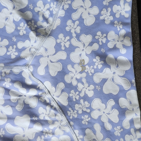 Floral Blue Bike Shorts - Picture 3 of 6